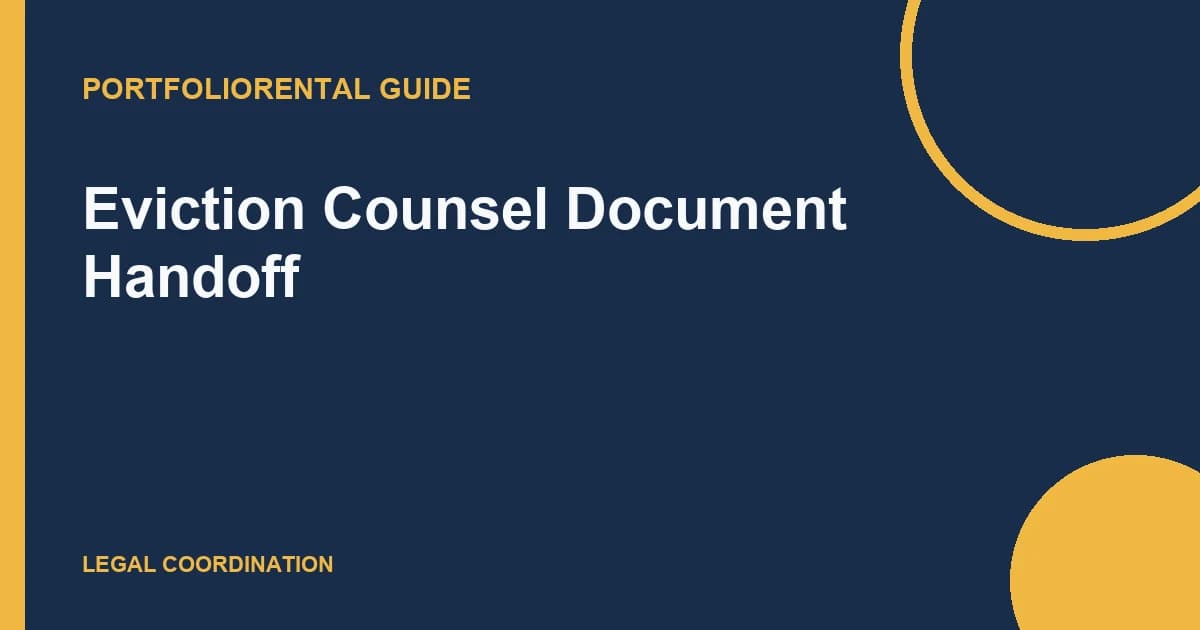 Eviction Counsel Document Handoff