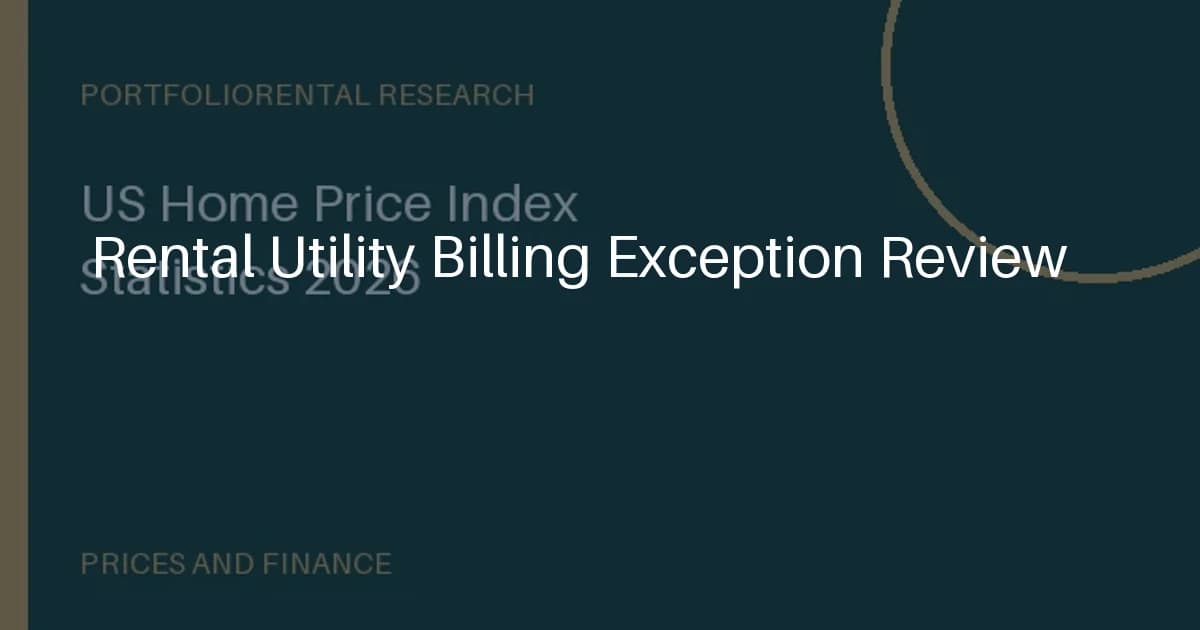 Investigate a Utility Spike at a Supposedly Vacant Rental