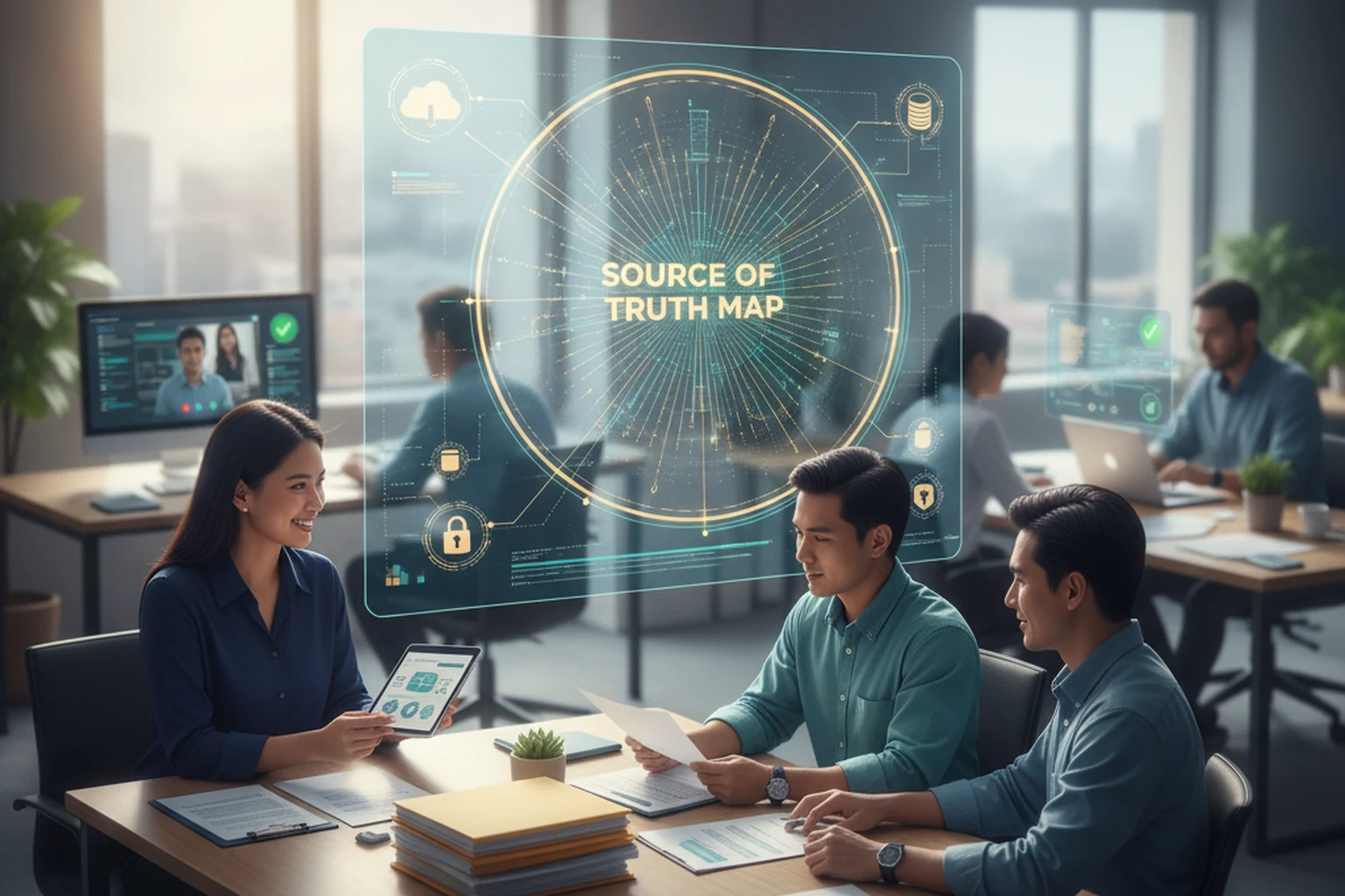 Rental Portfolio Operations: Source of Truth Map editorial illustration